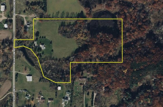 1684 W W County Line Rd, Sand Lake, MI 49343 - map / location with property parcel outlined
