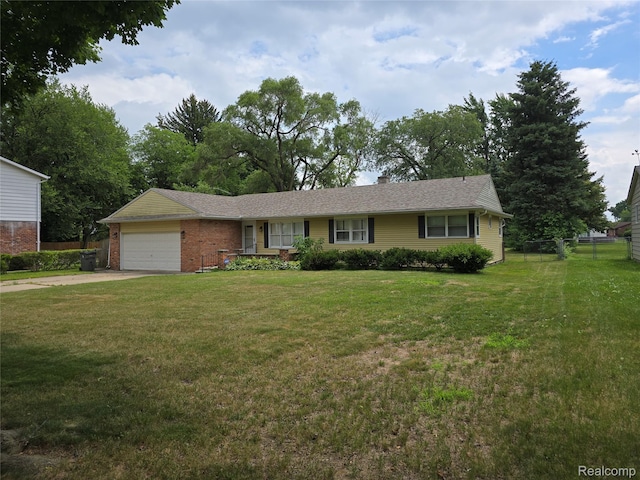 22024 Lester St, Clinton Township, MI 48035 - ranch-style house featuring an attached garage, concrete driveway, and brick siding