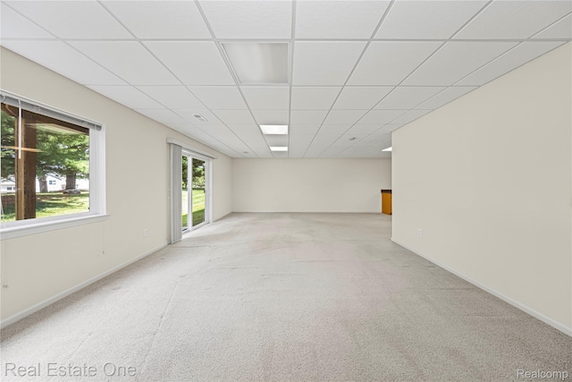 480 Hosta, Howell, MI 48843 - carpeted empty room with a paneled ceiling