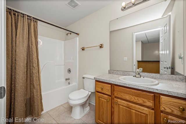 480 Hosta, Howell, MI 48843 - bathroom featuring tile patterned floors, vanity, and shower / bath combo