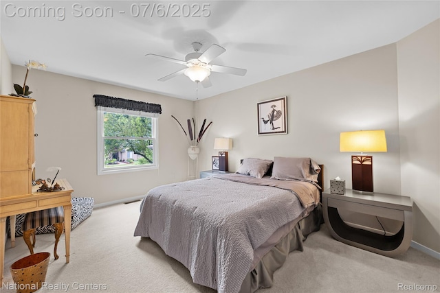 7319 Autumn Hill Dr, West Bloomfield, MI 48323 - bedroom with light colored carpet and a ceiling fan