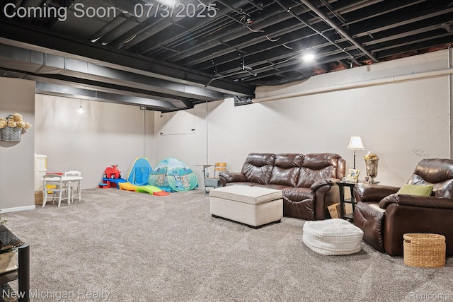 7155 Campbell Mills Ct, Brighton, MI 48116 - living room featuring carpet flooring