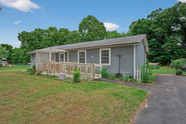 70661 Dennis Dr, Niles, MI 49120 - single story home with a wooden deck