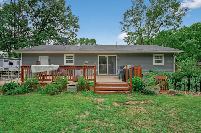 70661 Dennis Dr, Niles, MI 49120 - rear view of property featuring a deck