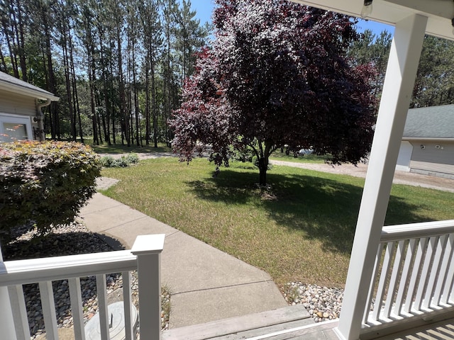 260 Treml, Michigan, MI 49411 - view of grassy yard featuring covered porch