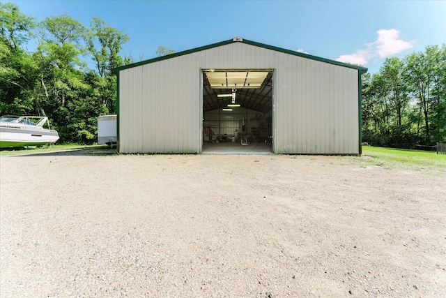 2098 Fisher Ct, Howell, MI 48855 - view of pole building with dirt driveway