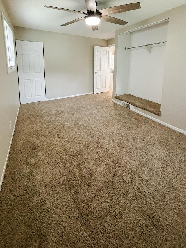 32013 Ottawa St, Westland, MI 48186 - unfurnished bedroom featuring a closet, carpet flooring, and a ceiling fan