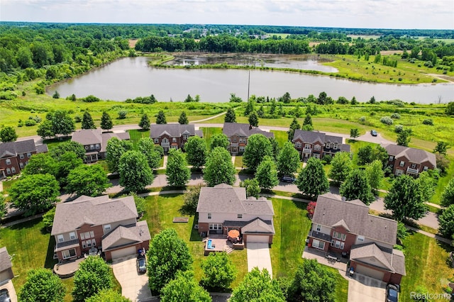 50042 Black Horse Ln, Canton, MI 48188 - aerial perspective of suburban area with a nearby body of water