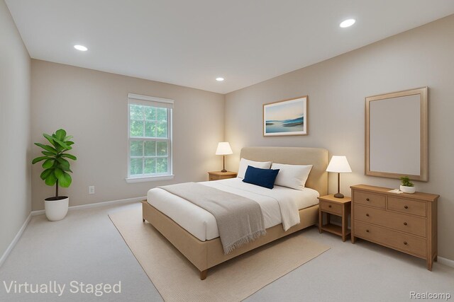 50042 Black Horse Ln, Canton, MI 48188 - bedroom featuring light colored carpet and recessed lighting