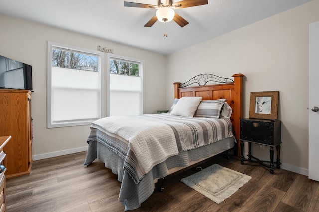 08311 W Shore Dr, Grand Junction, MI 49056 - bedroom with wood finished floors and a ceiling fan