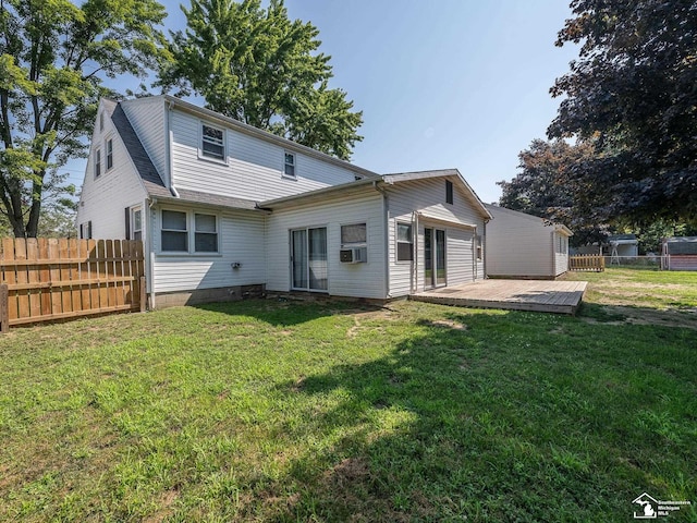 855 Mildred Ave, Temperance, MI 48182 - rear view of property featuring a wooden deck and cooling unit