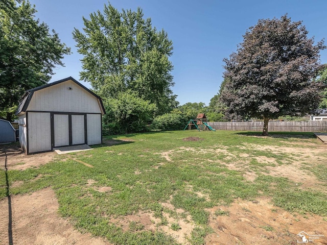 855 Mildred Ave, Temperance, MI 48182 - view of yard with a storage unit and a playground