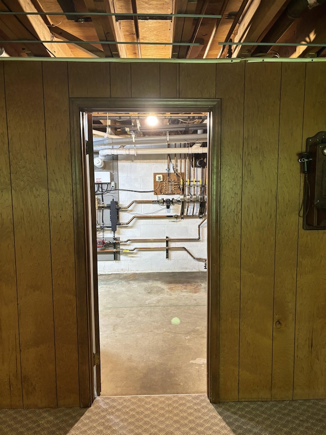 4442 Congdon Dr, Williamston, MI 48895 - below grade area with wood walls