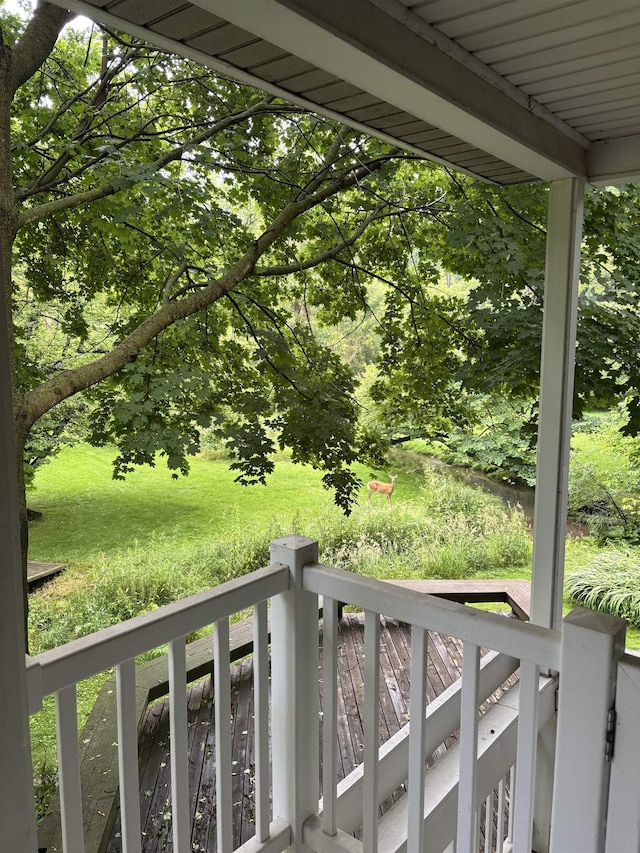 4442 Congdon Dr, Williamston, MI 48895 - view of wooden deck