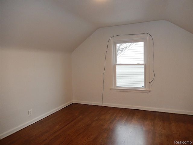 3161 Fort Park Blvd, Lincoln Park, MI 48146 - additional living space with lofted ceiling and dark wood-style flooring