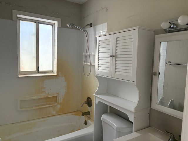 4299 N Belsay Rd, Flint, MI 48506 - bathroom featuring shower / washtub combination and toilet