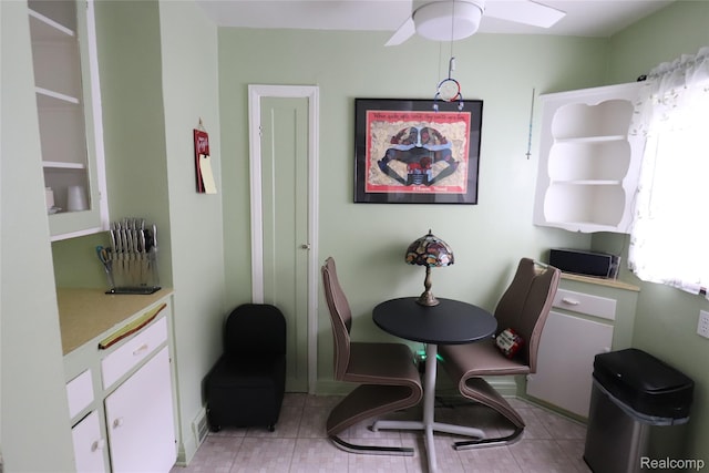 3685 W Outer Dr, Detroit, MI 48221 - dining room featuring a ceiling fan and light tile patterned floors