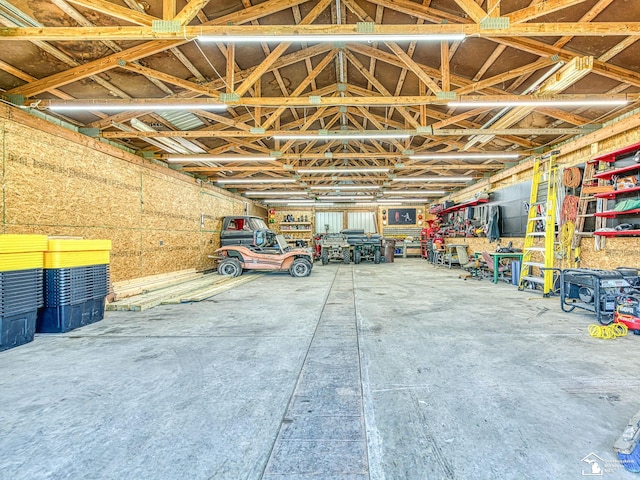 8955 Grafton Rd, Newport, MI 48166 - garage with a workshop area