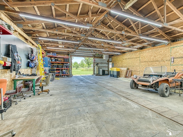 8955 Grafton Rd, Newport, MI 48166 - garage featuring a workshop area