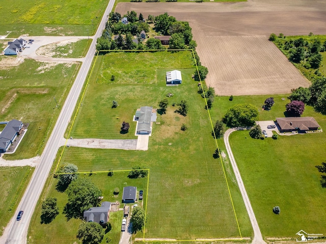 8955 Grafton Rd, Newport, MI 48166 - overview of rural landscape featuring property boundaries highlighted