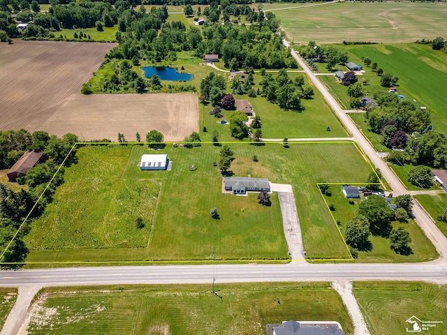8955 Grafton Rd, Newport, MI 48166 - overview of rural landscape featuring property parcel outlined