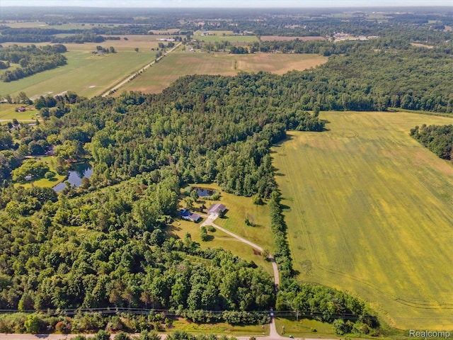 4591 Swaffer Rd, Millington, MI 48746 - aerial overview of property's location with rural landscape and a heavily wooded area