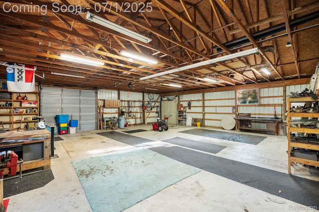 945 E Gunn Rd, Rochester, MI 48306 - garage with a workshop area