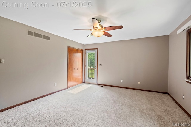 945 E Gunn Rd, Rochester, MI 48306 - empty room with ceiling fan and light colored carpet