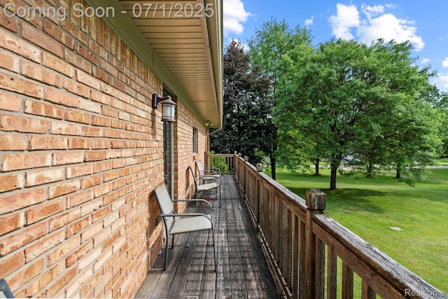 945 E Gunn Rd, Rochester, MI 48306 - wooden deck with a yard