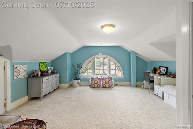 777 Kensington Ln, Bloomfield Hills, MI 48304 - carpeted bedroom with vaulted ceiling and baseboards