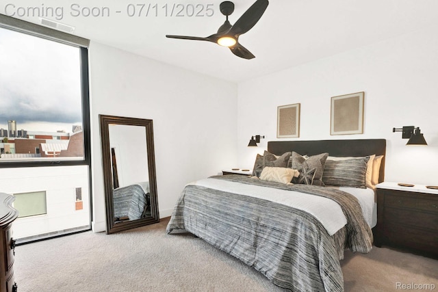 258 Edmund Pl, Detroit, MI 48201 - carpeted bedroom featuring a ceiling fan