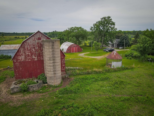 2620 N 184th Ave, Walkerville, MI 49459 - view of yard with a barn, a garage, an outbuilding, and driveway