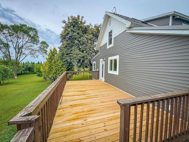 2620 N 184th Ave, Walkerville, MI 49459 - wooden terrace featuring a lawn