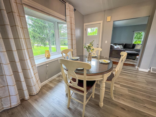 2620 N 184th Ave, Walkerville, MI 49459 - dining room with light wood-style flooring and plenty of natural light