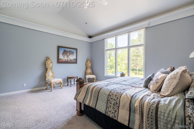 6120 Evanswood Rd, Troy, MI 48085 - bedroom with lofted ceiling and carpet