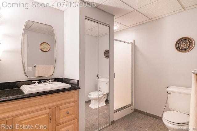 6120 Evanswood Rd, Troy, MI 48085 - bathroom featuring a stall shower and vanity