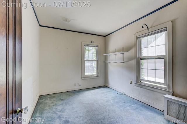 66 Oakdale Blvd, Pleasant Ridge, MI 48069 - unfurnished room with carpet, radiator, and ornamental molding