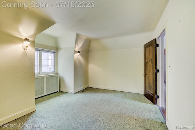66 Oakdale Blvd, Pleasant Ridge, MI 48069 - bonus room with radiator heating unit, carpet floors, and lofted ceiling