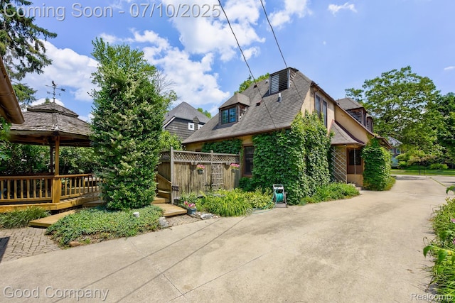 66 Oakdale Blvd, Pleasant Ridge, MI 48069 - view of front of house featuring a gazebo and a deck