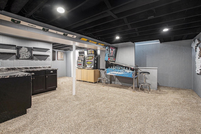 646 Dellwood Dr, Ann Arbor, MI 48103 - finished below grade area with carpet flooring