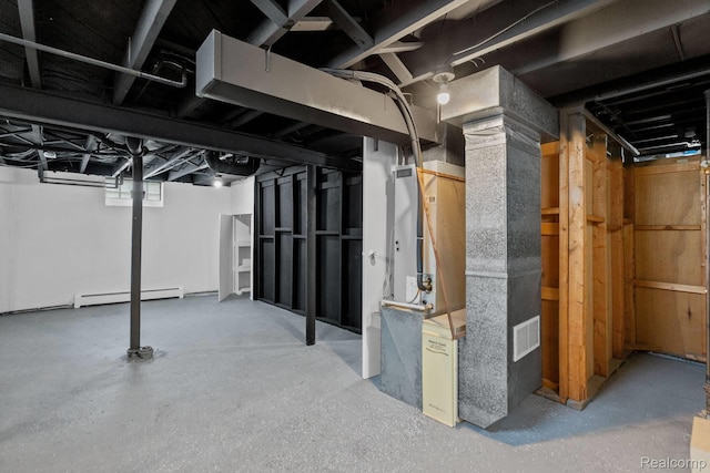 24371 Grove Ave, Eastpointe, MI 48021 - basement featuring baseboard heating