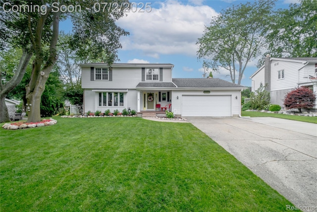 11216 Old Bridge Rd, Grand Blanc, MI 48439 - traditional-style home with an attached garage, driveway, and a front yard