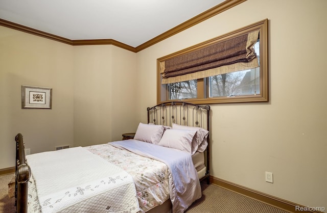 18198 Shelley Pond, Northville, MI 48168 - bedroom featuring carpet flooring and ornamental molding