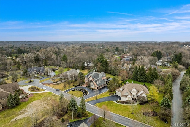 18198 Shelley Pond, Northville, MI 48168 - aerial view of property and surrounding area with a forest and nearby suburban area