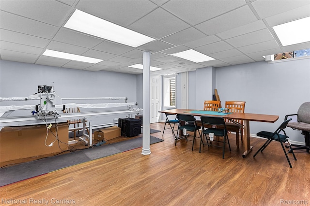 1306 Bishops Ter, Wixom, MI 48393 - dining space with wood finished floors and a paneled ceiling