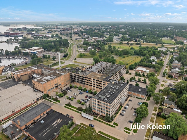 930 Washington Ave Unit 5C, Muskegon, MI 49441 - aerial view of property and surrounding area with a nearby body of water