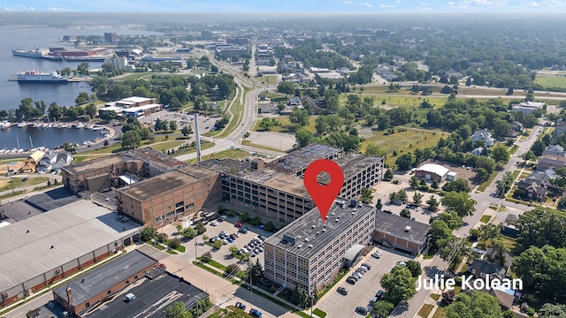 930 Washington Ave Unit 5C, Muskegon, MI 49441 - aerial overview of property's location with a nearby body of water