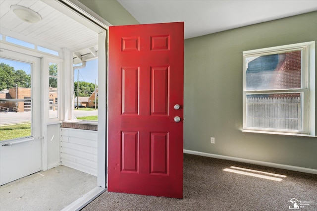1107 W Temperance Rd, Temperance, MI 48182 - carpeted foyer entrance with baseboards