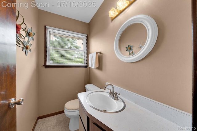 2150 Dunwoodie St, Ortonville, MI 48462 - half bathroom featuring toilet and vanity