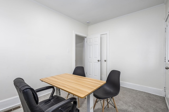 5544 Balfour Rd, Detroit, MI 48224 - home office featuring crown molding and carpet flooring